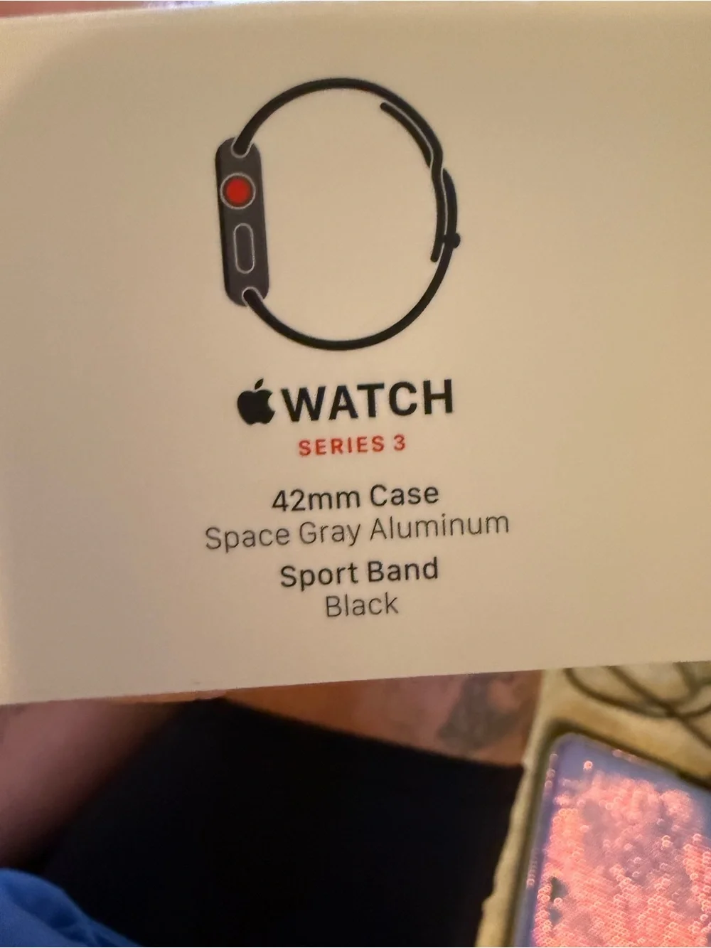 Apple Watch Series 3 Space Gray Aluminum with Black Sport Band
